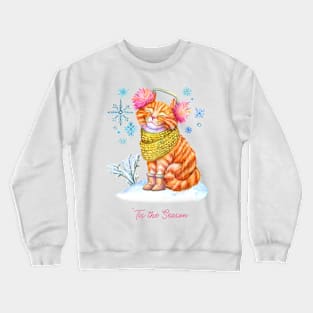 Tis The Seasons Winter Cat Crewneck Sweatshirt